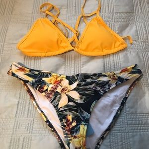 Cupshe Yellow Strappy Bikini